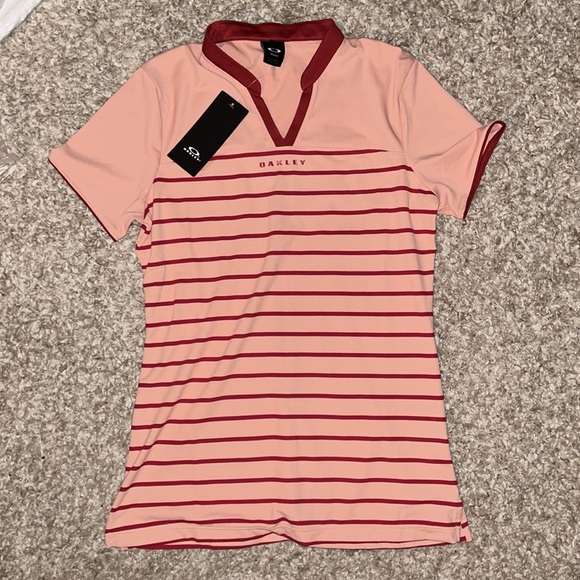 NWT OAKLEY Women’s Bella Golf Polo SS in Fluffy Pink - Picture 2 of 8